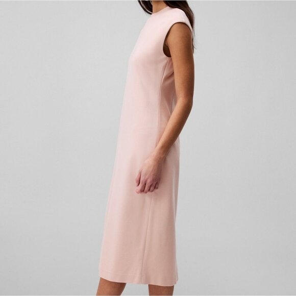 Calvin Klein Womens Ponte Shift Round Neckline Dress Sepia Rose Size XL NWT - Picture 3 of 5